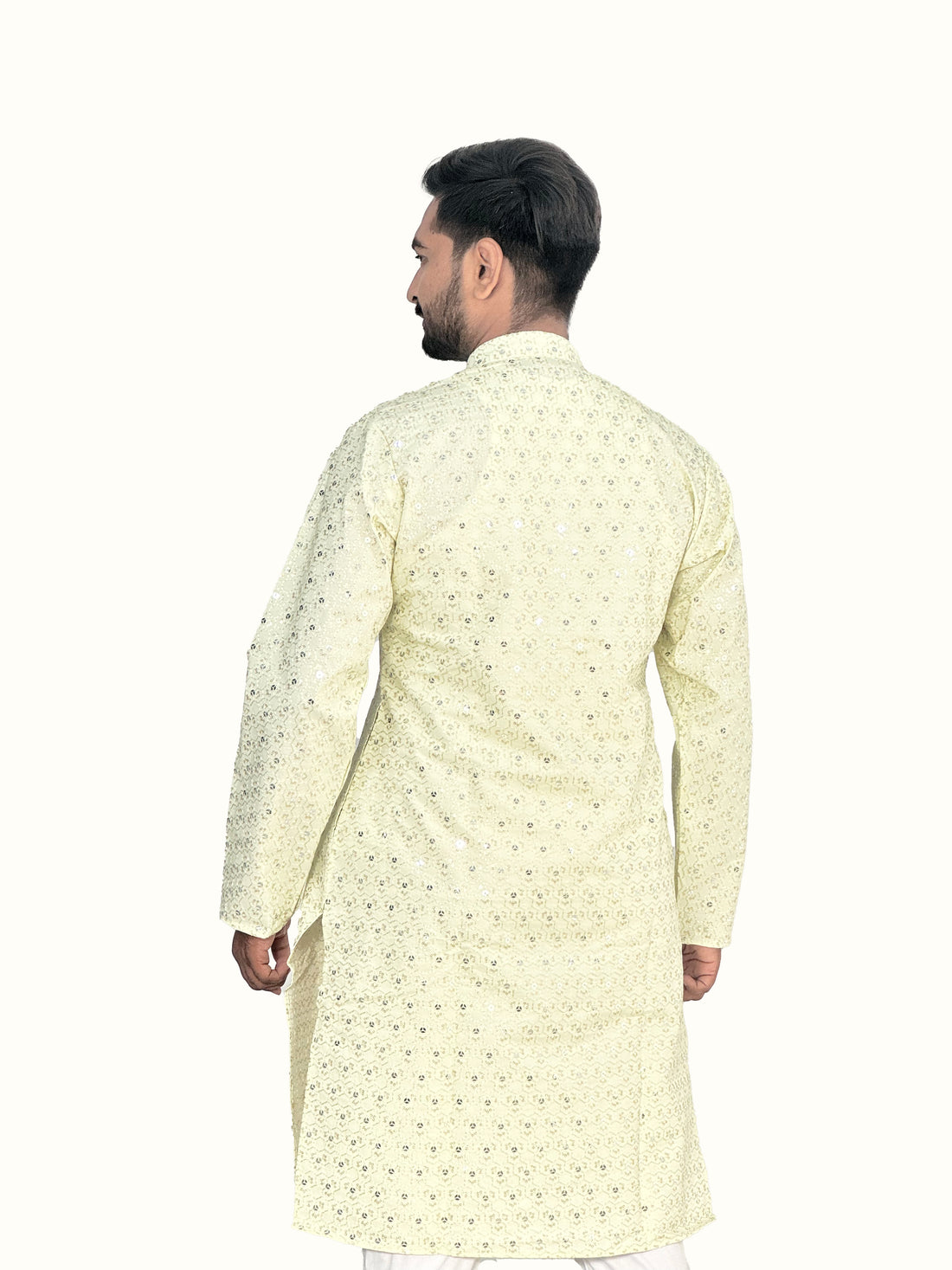 Floral Embroidered Sequence Cotton Kurta