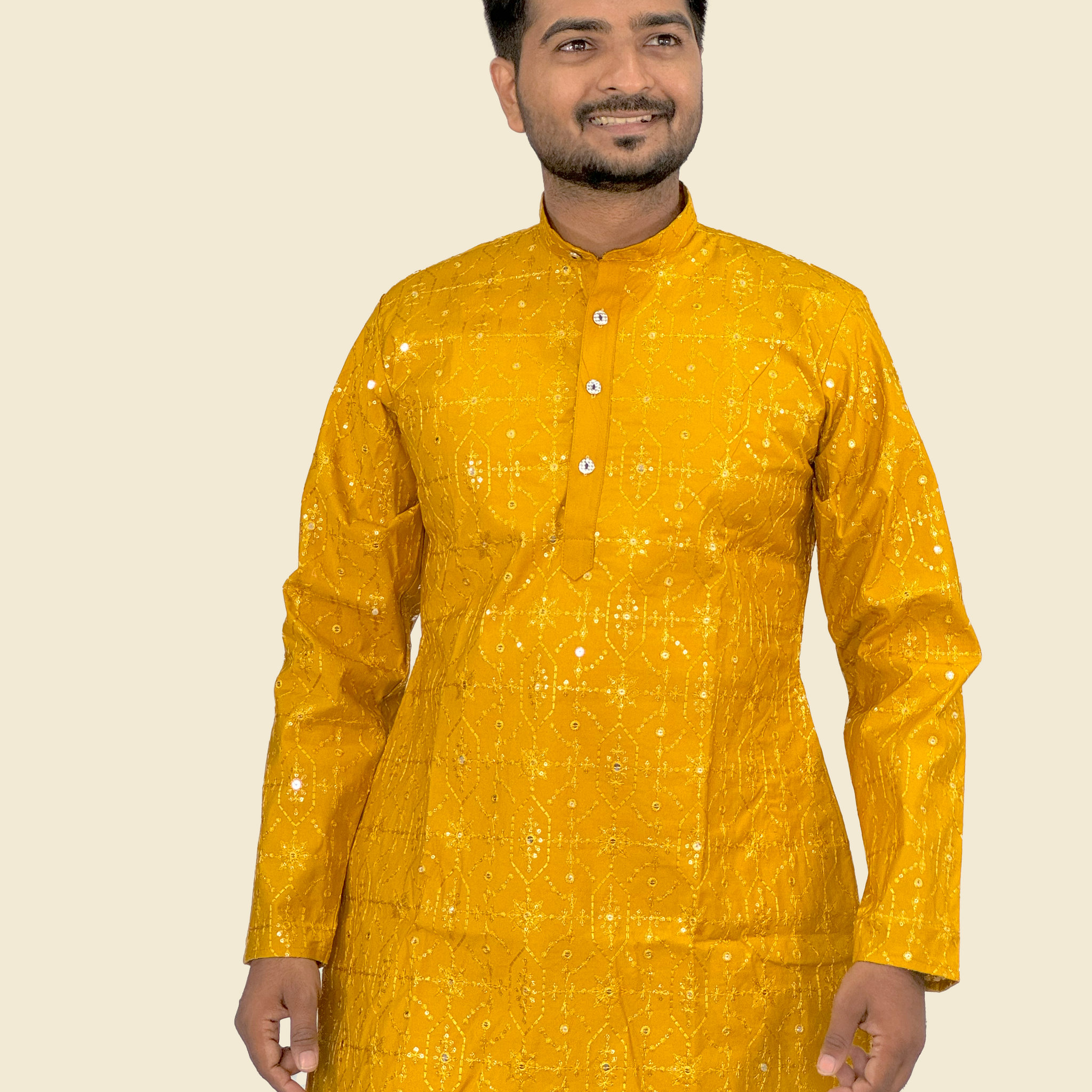 Embroidered Sequinned Rayon Kurta