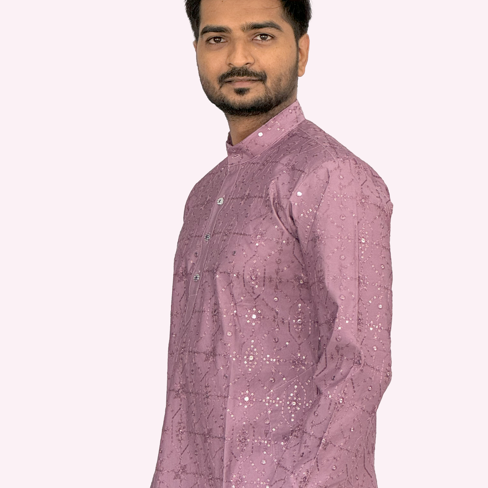 Embroidered Sequinned Rayon Kurta