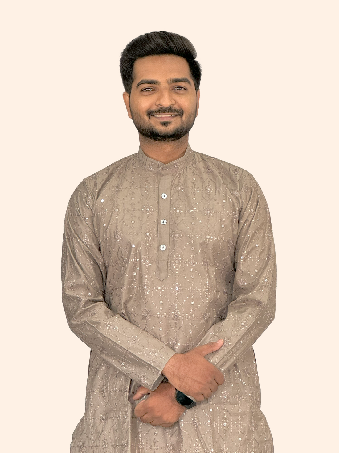 Embroidered Sequinned Rayon Kurta