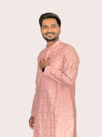 Embroidered Sequinned Rayon Kurta