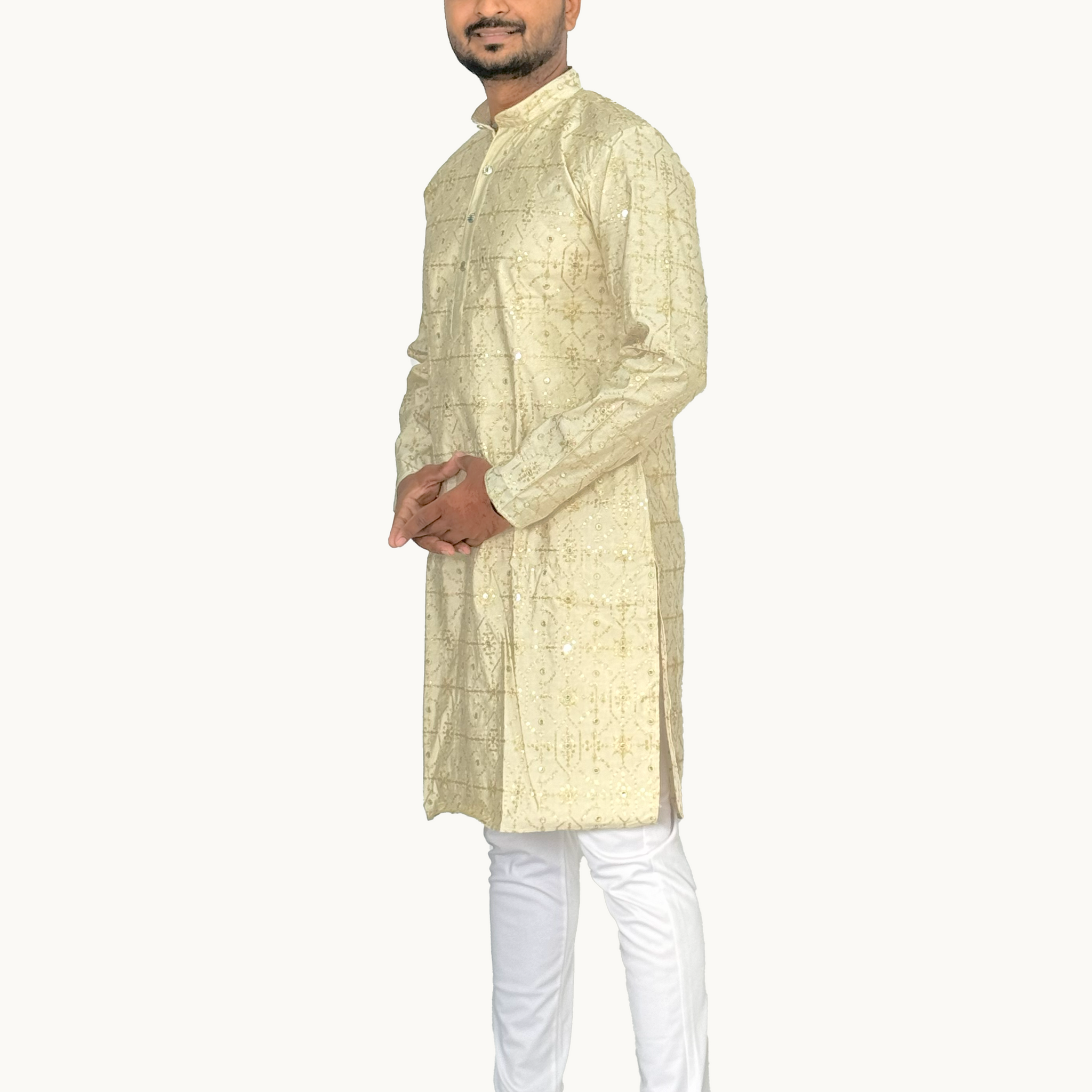 Embroidered Sequinned Rayon Kurta