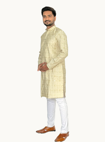 Embroidered Sequinned Rayon Kurta