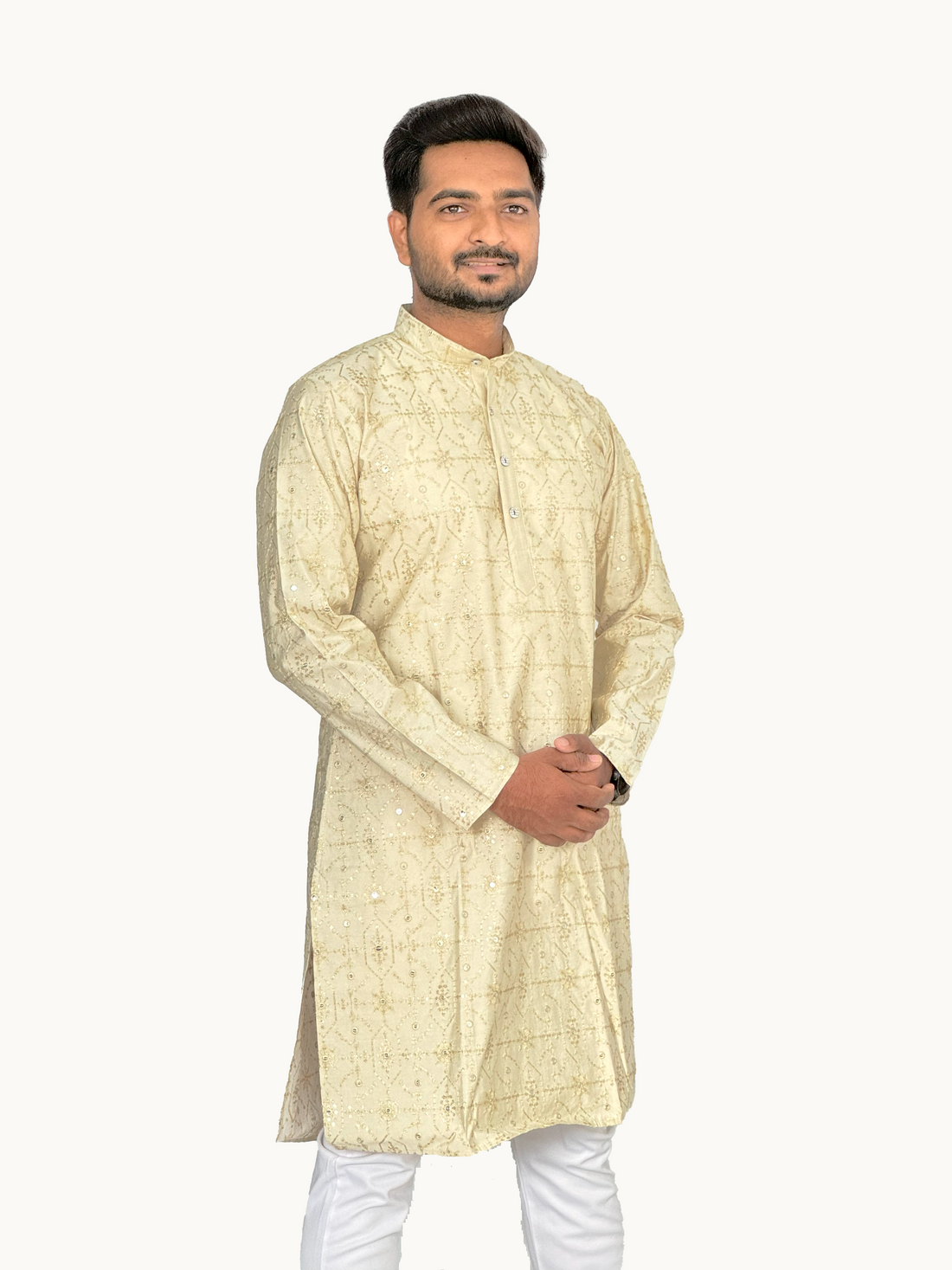 Embroidered Sequinned Rayon Kurta