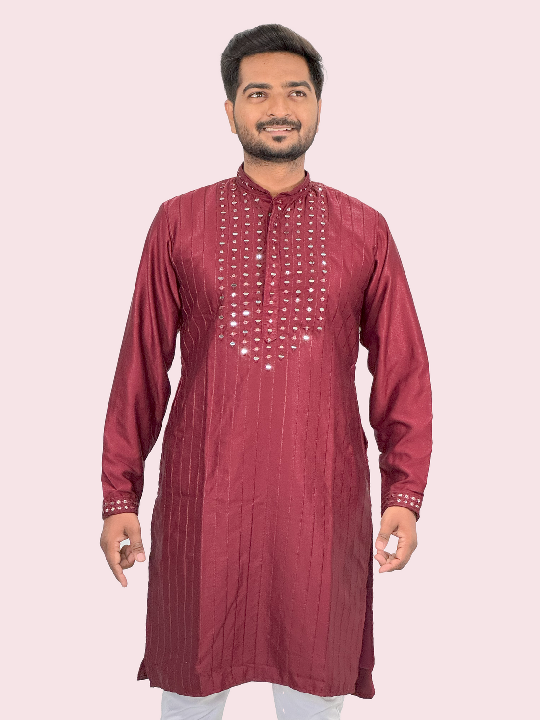 Neck Embroidered Rayon Kurta