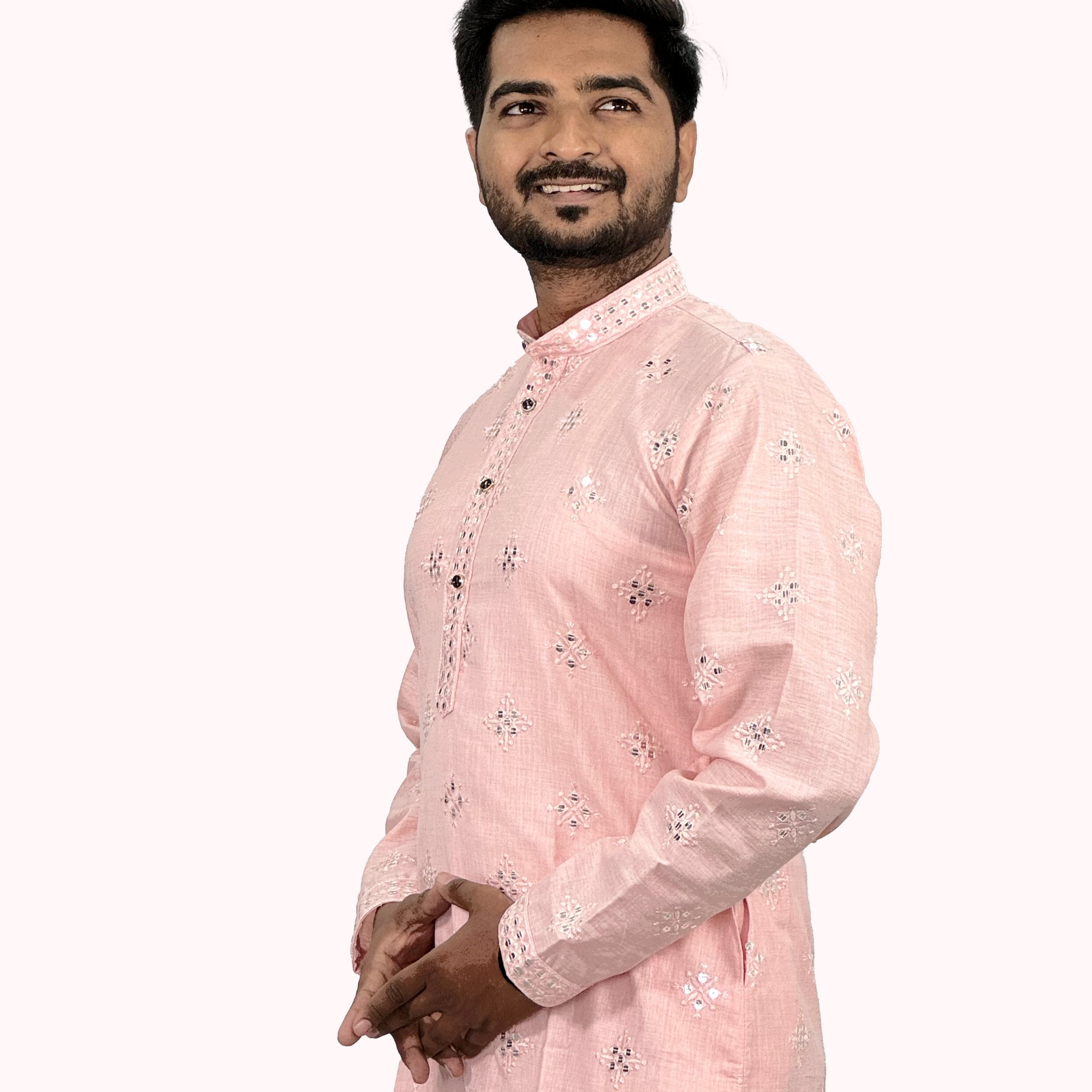 Embroidered Cotton Butty Sequence Kurta