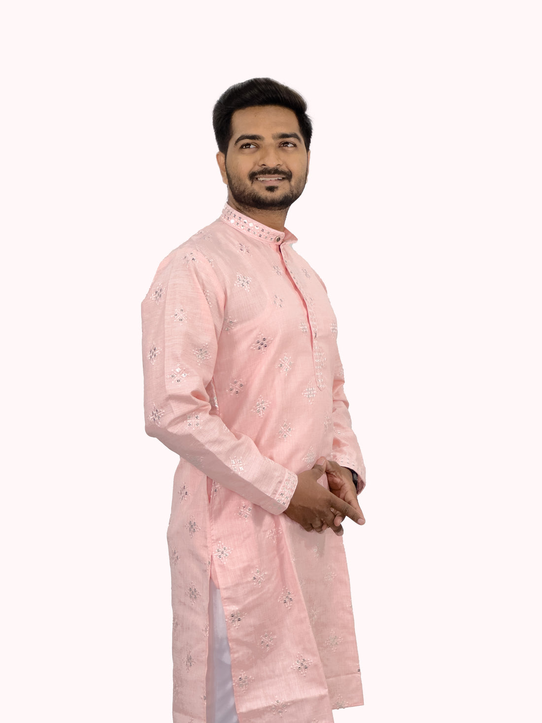 Embroidered Cotton Butty Sequence Kurta