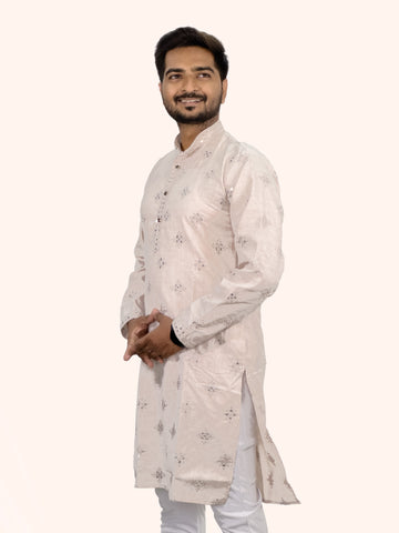 Embroidered Cotton Butty Sequence Kurta