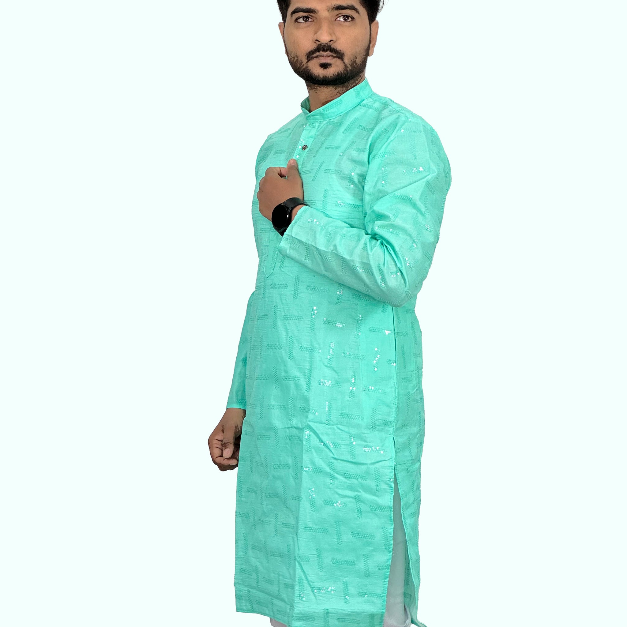 Embroidered Cotton Kurta