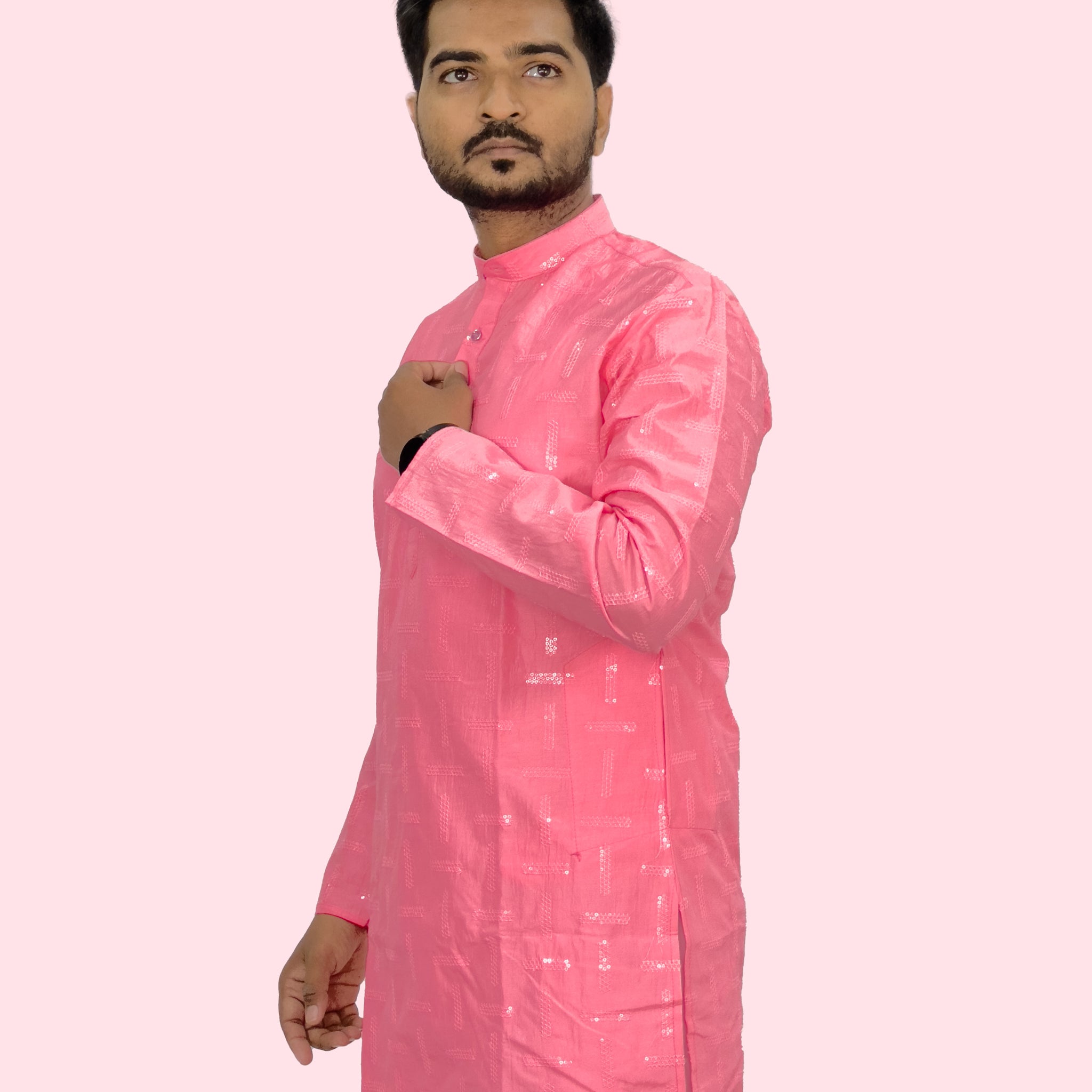 Embroidered Cotton Kurta