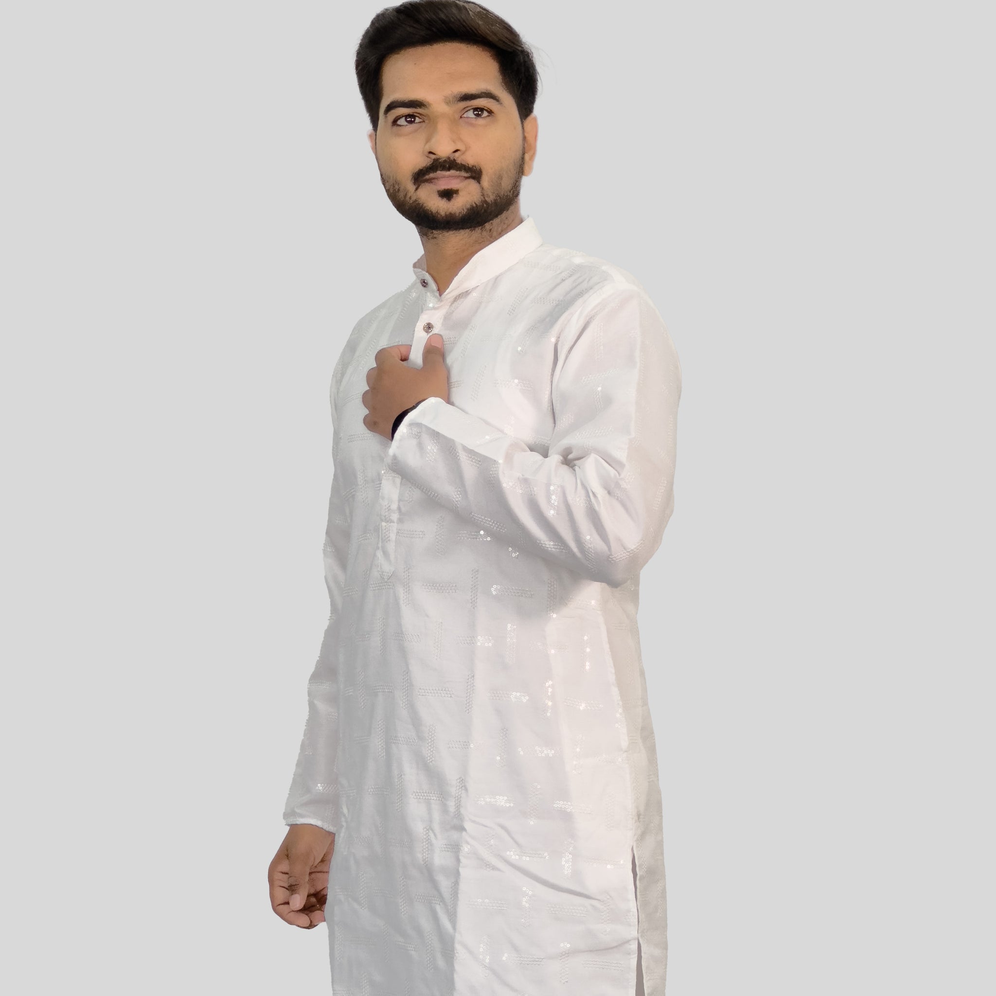 Embroidered Cotton Kurta