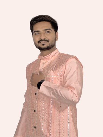 Embroidered Mirror Work Designer Kurta