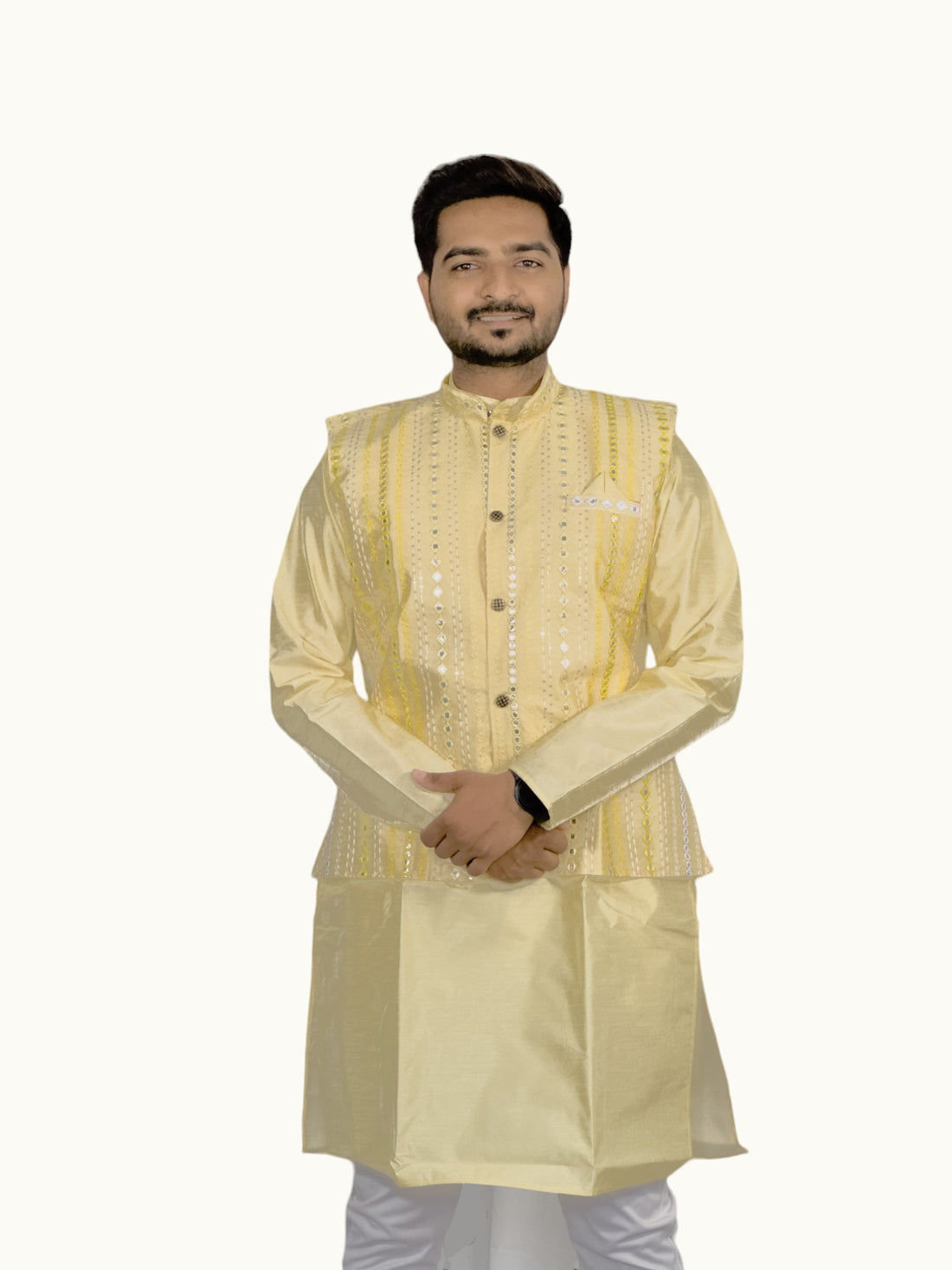 Embroidered Mirror Work Designer Kurta