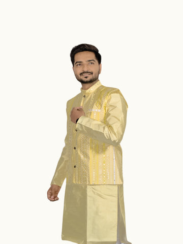 Embroidered Mirror Work Designer Kurta