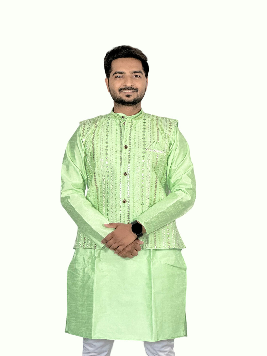 Embroidered Mirror Work Designer Kurta