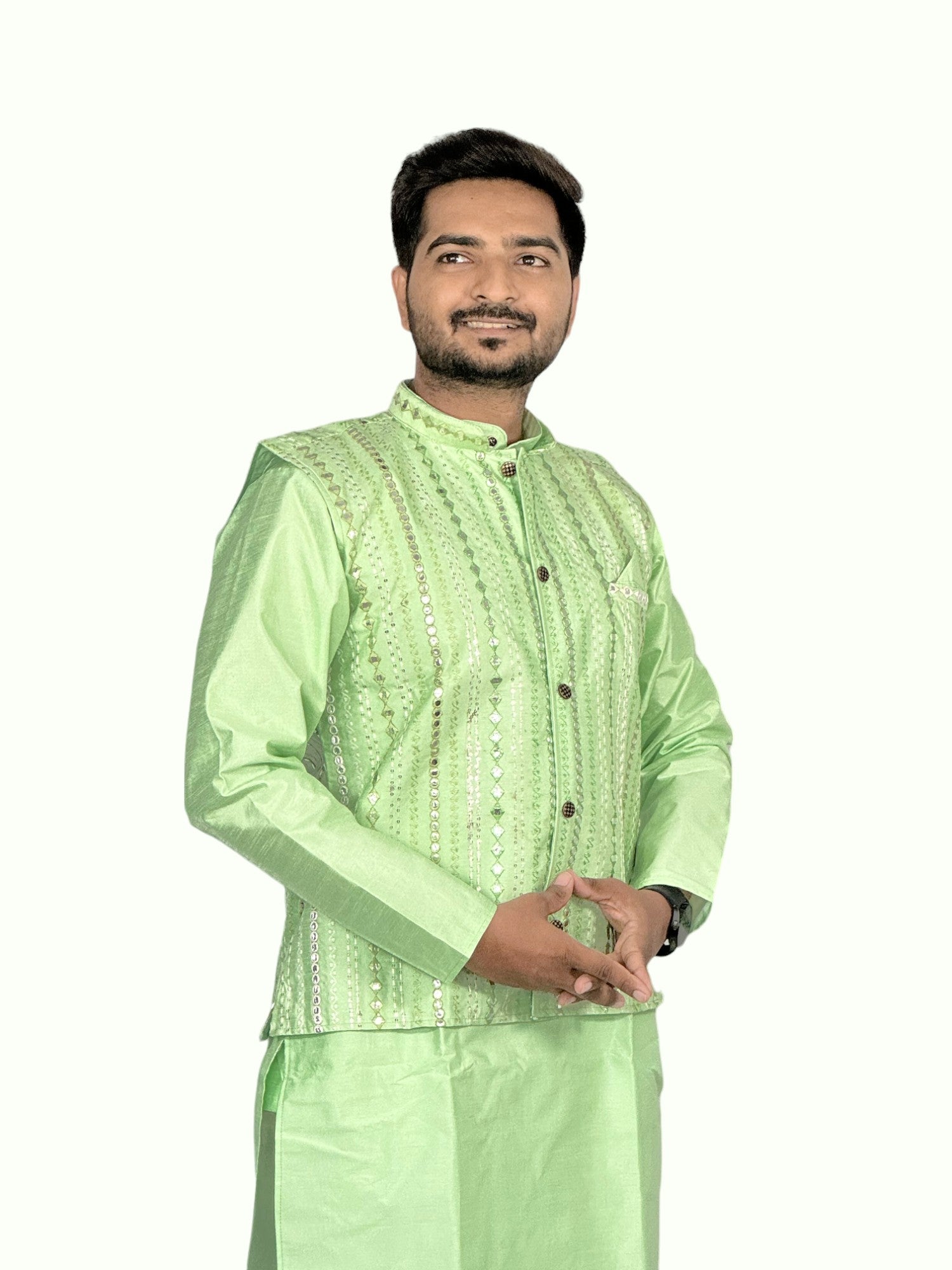 Embroidered Mirror Work Designer Kurta