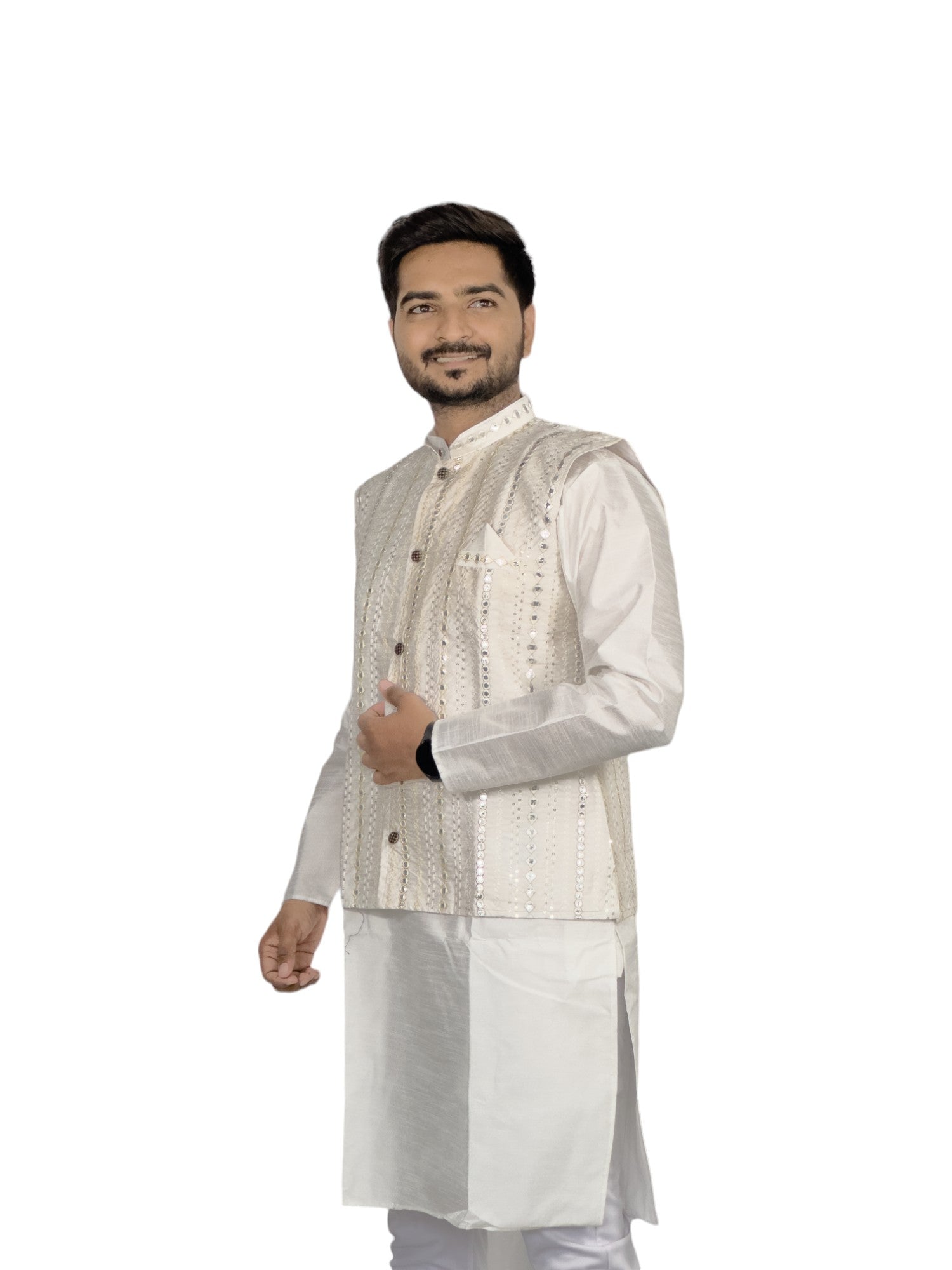 Embroidered Mirror Work Designer Kurta