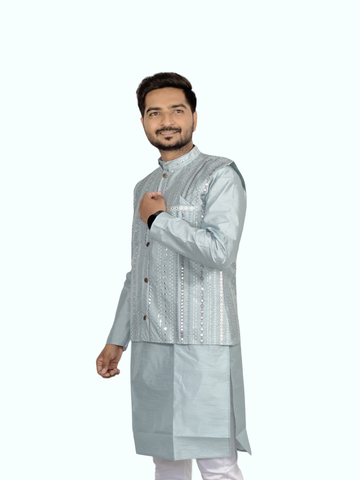 Embroidered Mirror Work Designer Kurta