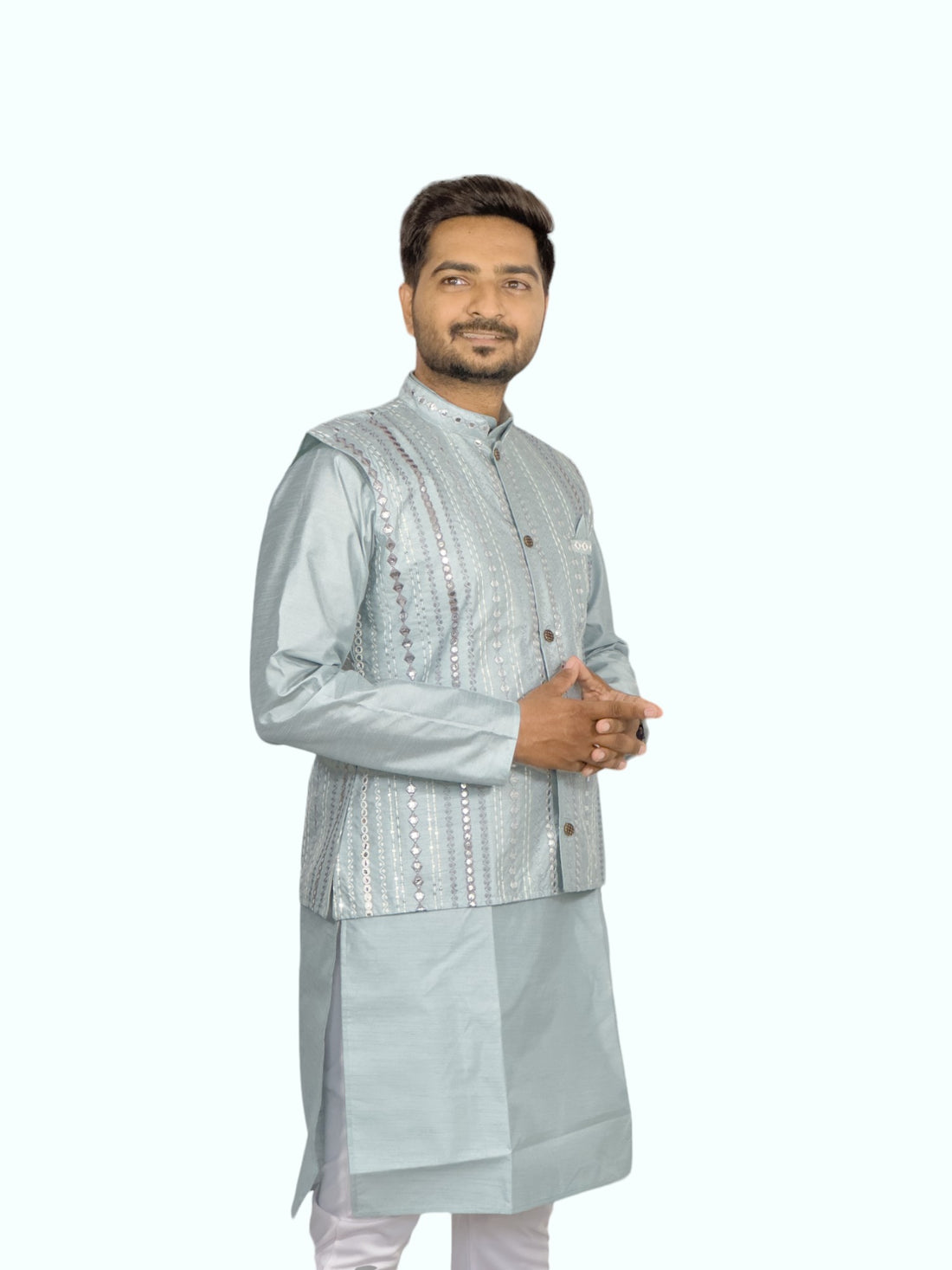 Embroidered Mirror Work Designer Kurta