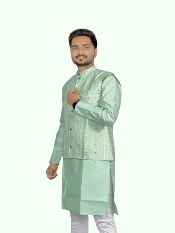 Embroidered Mirror Work Designer Kurta