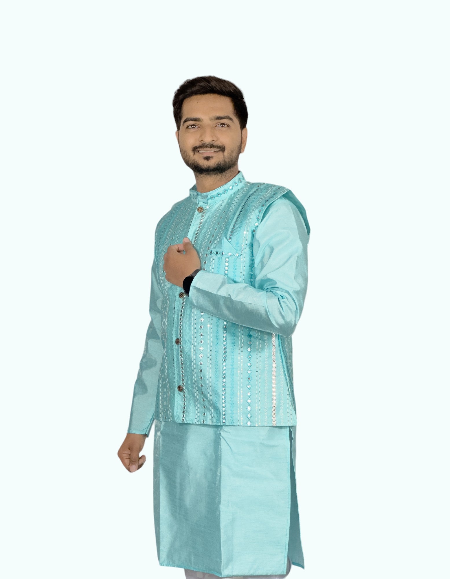 Embroidered Mirror Work Designer Kurta