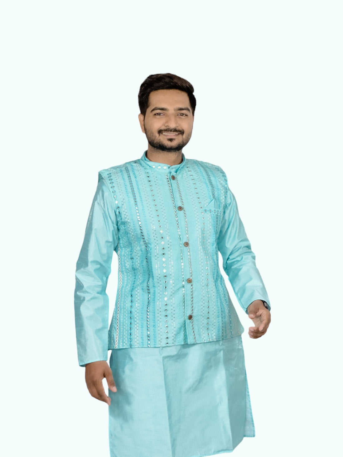 Embroidered Mirror Work Designer Kurta